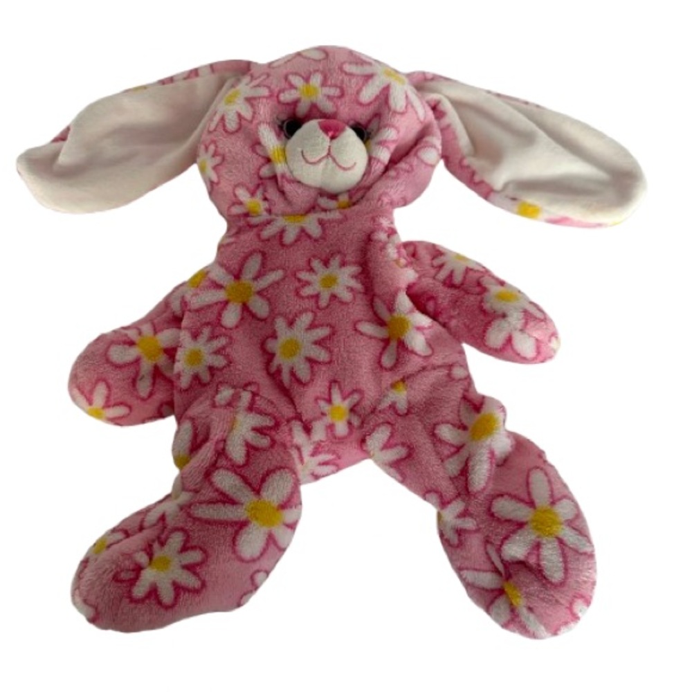 Build A Bear Unstuffed Pink Daisy Floral Bunny Plush Rabbit Retired 2011
